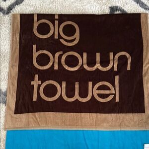 Bloomingdale's Big Brown Towel with Tan Border